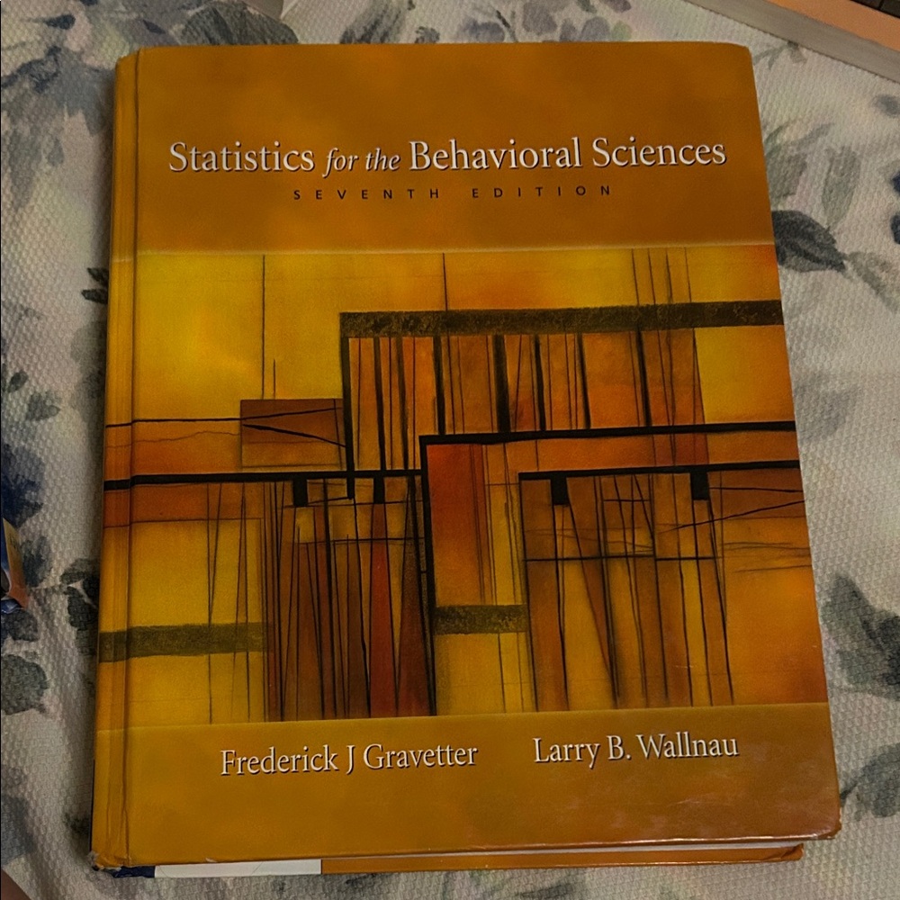 Statistics for the Behavioral Sciences Textbook